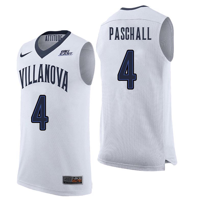 Men Villanova Wildcats #4 Eric Paschall College Basketball Jerseys Sale-White - Click Image to Close